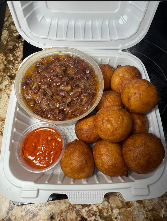 Puff Puff and Beans ( Sweet and savory COMBO)