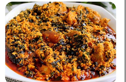 Egussi Soup  with Assorted meats